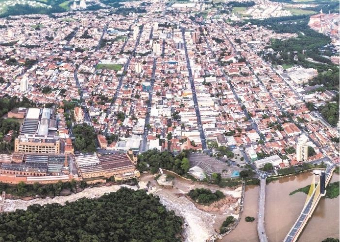Imagem aerea da cidade de Salto