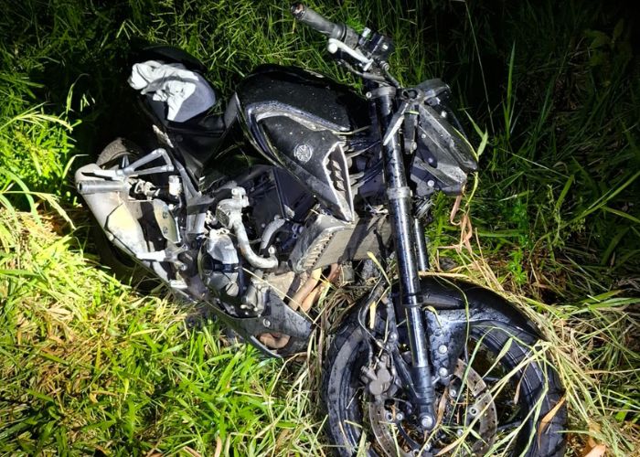 Imagem da moto apreendida