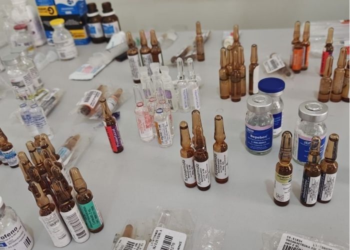 Imagem dos medicamentos apreendidos