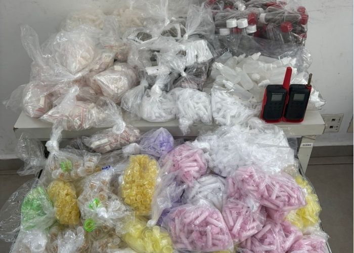 Imagem das drogas apreendidas