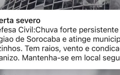 Chuva forte provoca alagamentos em Sorocaba no fim da tarde desta quinta-feira