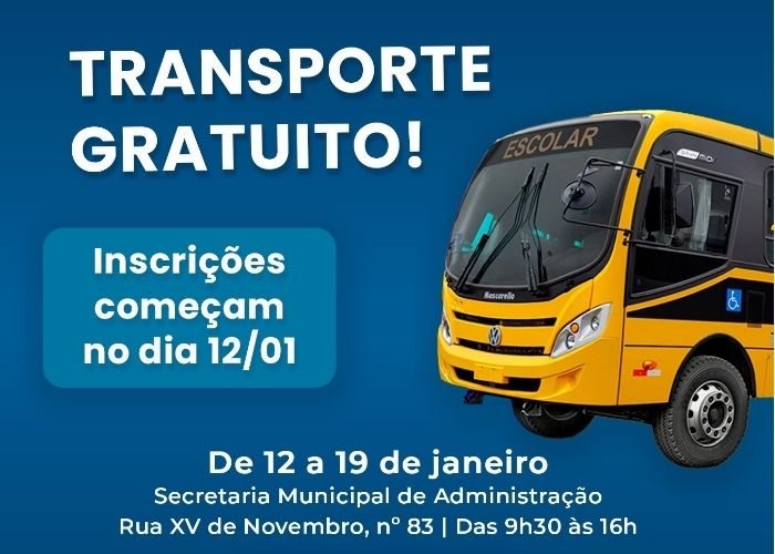 Itararé abre inscrições para transporte escolar gratuito