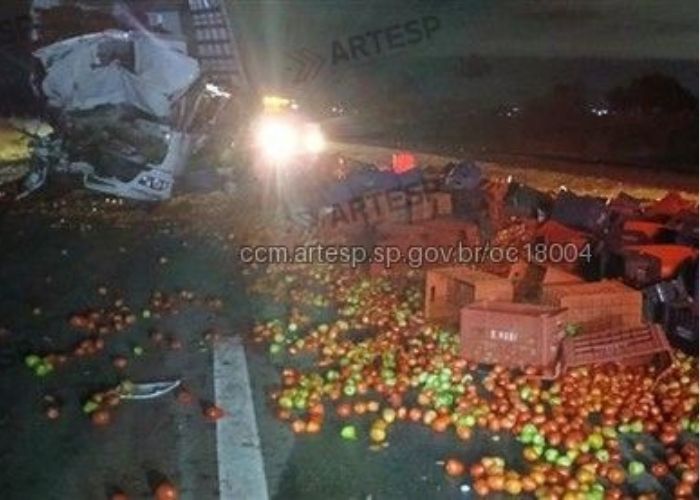 Imagem da carga sobre a pista