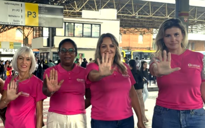 Ação em terminal de ônibus de Sorocaba combate violência contra a mulher