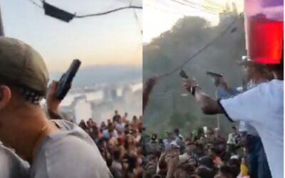 Carnaval sob tensão: vídeos flagram disparos de pistolas e apologia ao crime no Morro São Bento, em Santos