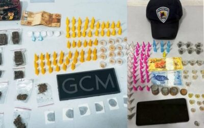 GCM de Sorocaba apreende 205 porções de drogas em duas ocorrências na madrugada de quarta-feira (18)