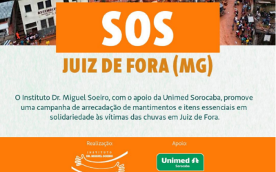 Instituto Dr. Miguel Soeiro promove arrecadação para vítimas das chuvas em Juiz de Fora (MG) até 6 de março
