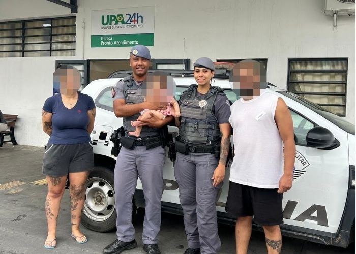 Policiais militares salvam bebê após engasgo em Jundiaí