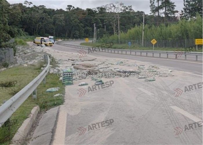 Imagem do derramamento de carga