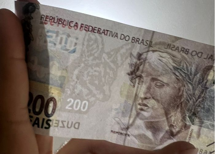 Imagem do dinheiro falso apreendido