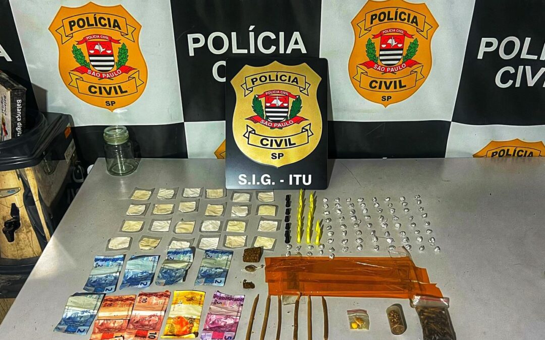 Polícia Civil de Itu prende dois adultos por tráfico de drogas no bairro São Judas