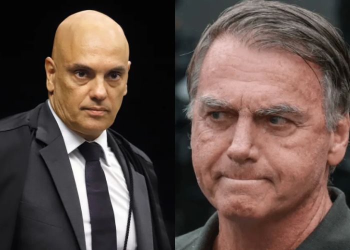 Alexandre de Moraes e Jair Bolsonaro