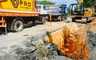 Manutenção emergencial interdita trecho da Rua Sadrac de Arruda na Zona Leste de Sorocaba