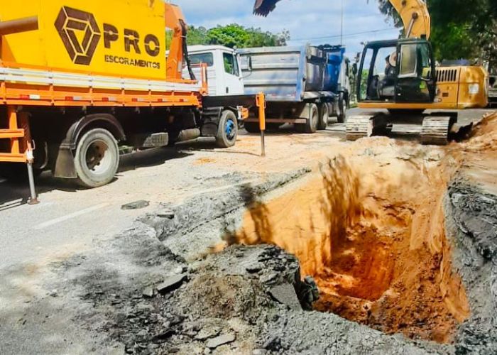 Manutenção emergencial interdita trecho da Rua Sadrac de Arruda na Zona Leste de Sorocaba