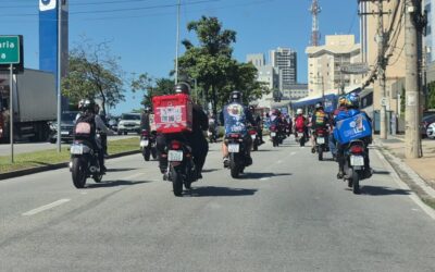 Motoboys de aplicativos fazem motociata em Sorocaba por melhores condições de trabalho