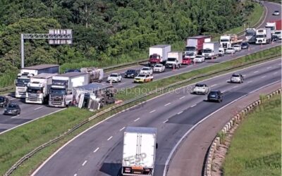 Acidente provoca congestionamento de sete quilômetros em São Roque