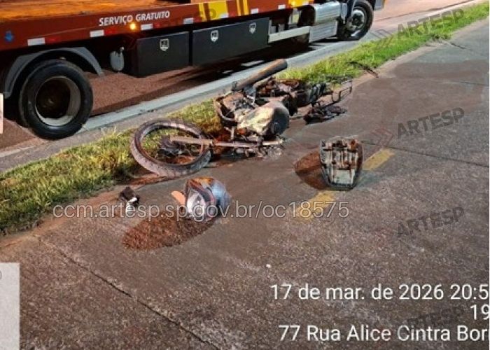 Motociclista morre após colisão com ônibus em Votorantim