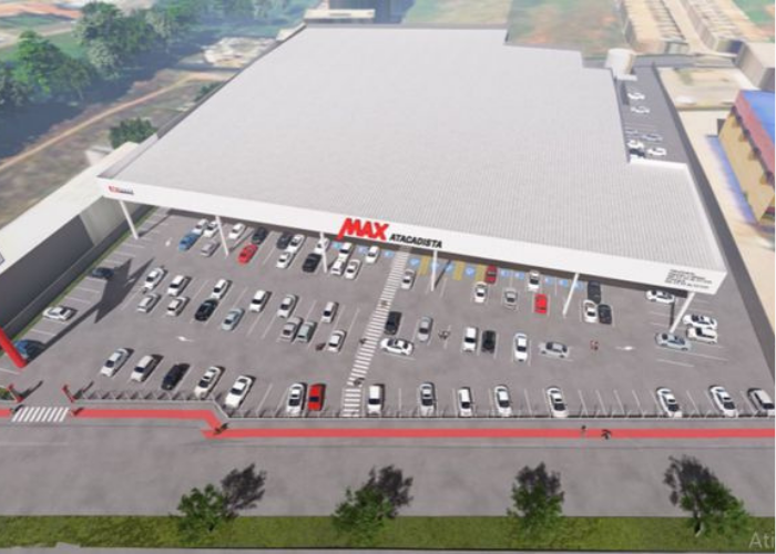 Imagem a&eacute;rea do atacarejo.