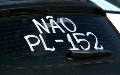 Motoristas e entregadores por aplicativo protestam contra PL 152 em Sorocaba