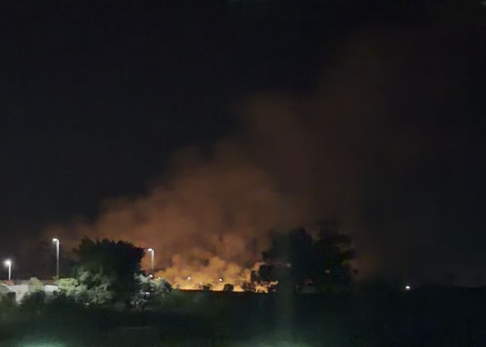 Incêndio em área de mata chama atenção às margens da Castello Branco em Boituva