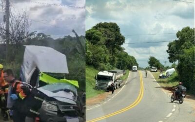 Colisão entre caminhão e utilitário deixa um ferido na SP-250, em Piedade