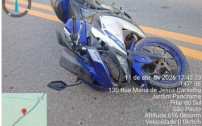 Garupa morre e motociclista fica ferido após acidente com caminhão em rodovia de Pilar do Sul