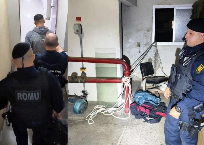 GCM detém homem que usava cordas e equipamentos de escalada para pichação em Sorocaba