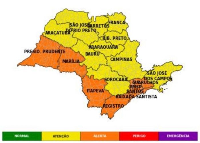 Defesa Civil de SP alerta para virada no tempo e risco de chuva forte a partir de domingo (26)
