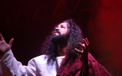 Bastidores do espetáculo “A Paixão de Cristo”, atração no Parque dos Espanhóis