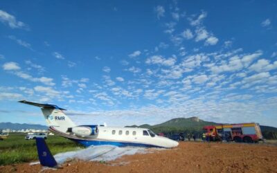 Aeronave que saiu da pista em Santa Catarina havia decolado de Jundiaí