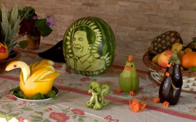 Escultura em frutas e legumes transforma rotina de cozinheira em renda extra em Sorocaba