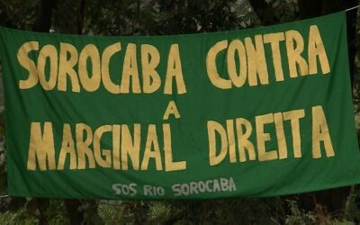 Manifestantes protestam contra obras da Marginal Direita em Sorocaba