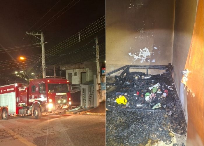 Homem é resgatado por GCM durante incêndio em residência em Piedade