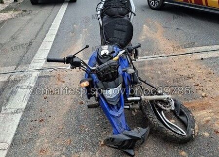 Motociclista fica ferido após acidente na Rodovia Castello Branco em Itu