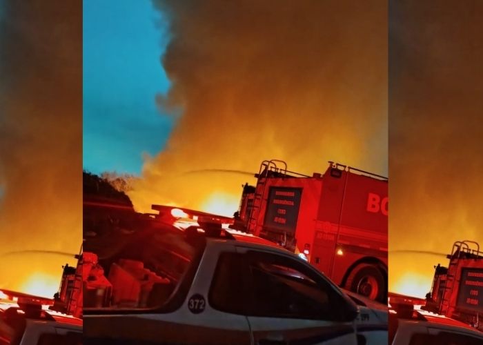 Incêndio em Ecoponto mobiliza Defesa Civil e Bombeiros em Votorantim