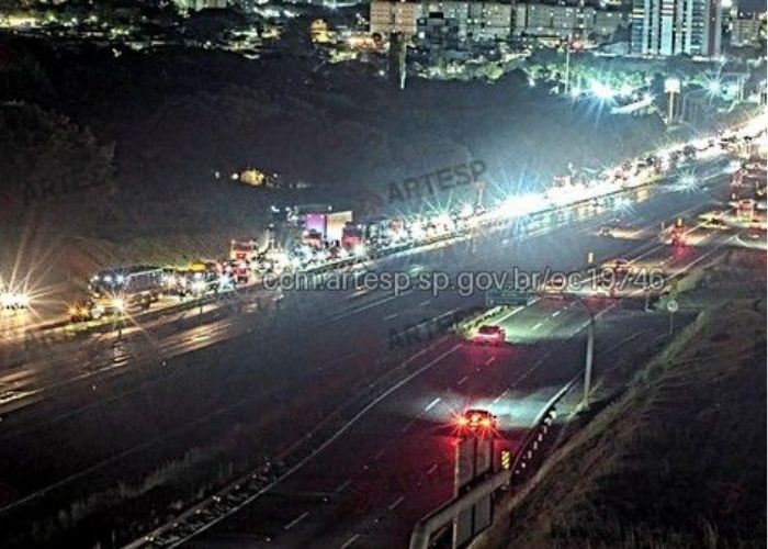 Acidente causa congestionamento de 5 quilômetros em Sorocaba
