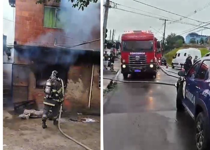 Guarda Municipal salva família de incêndio em sobrado no bairro Santa Gertrudes, em Jundiaí